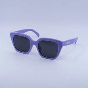 Celine CL40198F 78A Sunglasses Lilac Square Frame, Smoke Lenses
